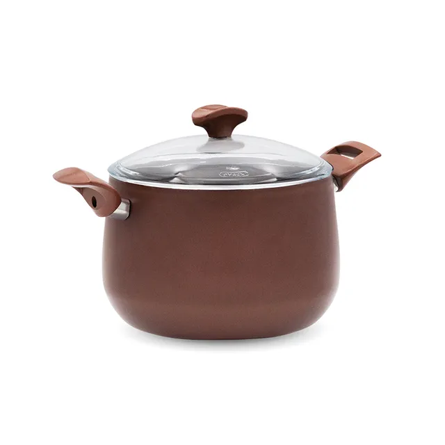 Accademia Mugnano A Fuoco Lento pentola 22 cm bronzo vetro