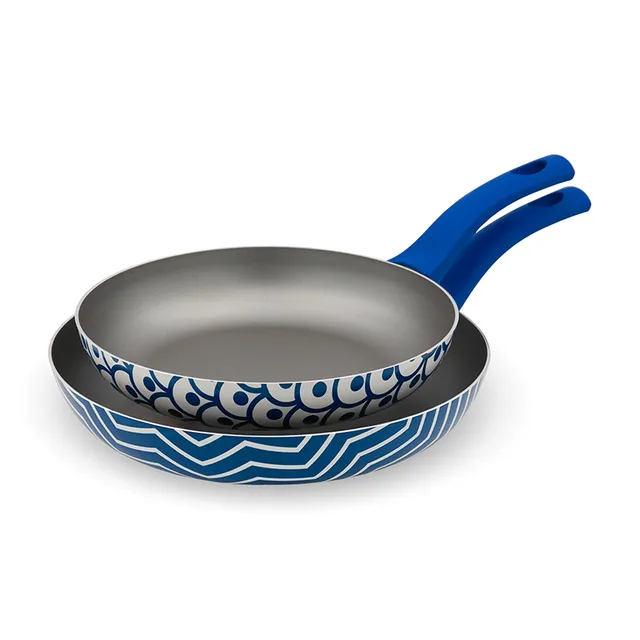 Accademia Mugnano AM Onde bis padelle 24+28 cm blu antiaderenti